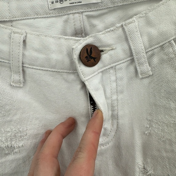 One Teaspoon White Beauty Freebirds Low Rise Rigid Skinny Leg Low Waist Jean 24 - Picture 8 of 16